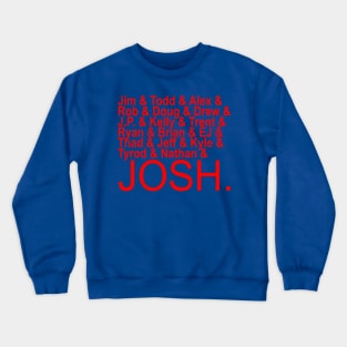 Bills Quarterbacks History of Buffalo to Josh Allen Crewneck Sweatshirt